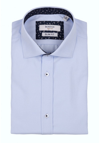 Ανδρικό Πουκάμισο Slim Fit Boston 9502-453-3 Γαλάζιο Ανοικτό