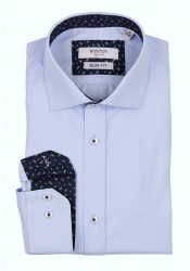 Ανδρικό Πουκάμισο Slim Fit Boston 9502-453-3 Γαλάζιο Ανοικτό