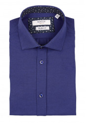 Ανδρικό Πουκάμισο Slim Fit Boston 9502-464 Μπλε