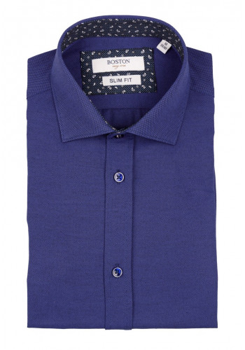 Ανδρικό Πουκάμισο Slim Fit Boston 9502-464 Μπλε