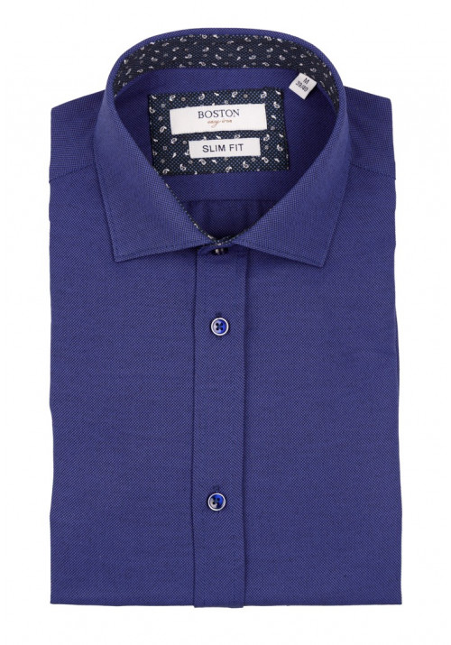 Ανδρικό Πουκάμισο Slim Fit Boston 9502-464 Μπλε
