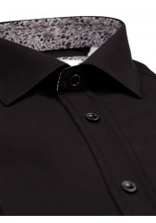 Ανδρικό Πουκάμισο Slim Fit Boston 9502-468-2 Μαύρο