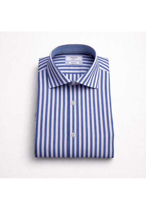 Ανδρικό Πουκάμισο Slim Fit Boston 704-2 Γαλάζιο