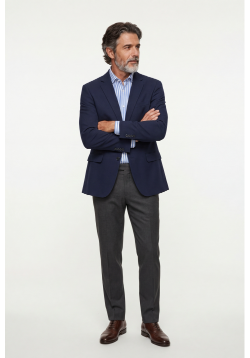 Ανδρικό Πουκάμισο Slim Fit Boston 704-2 Γαλάζιο