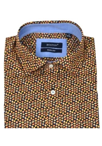 Aνδρικό Πουκάμισο με Στενή Γραμμή Boston 104-2 Μακρυμάνικο Πολύχρωμο