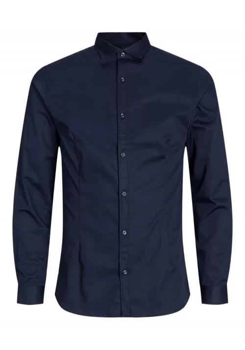 Ανδρικό Πουκάμισο Slim Fit Jack & Jones JJPRParma Shirt L/S Noos 12097662 Μπλε