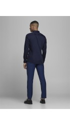 Ανδρικό Πουκάμισο Slim Fit Jack & Jones JJPRParma Shirt L/S Noos 12097662 Μπλε