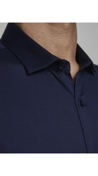 Ανδρικό Πουκάμισο Slim Fit Jack & Jones JJPRParma Shirt L/S Noos 12097662 Μπλε