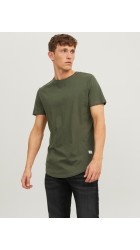 Ανδρικό T-Shirt Jack & Jones JJENoa Tee SS Crew Neck 12113648 Χακί