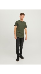 Ανδρικό T-Shirt Jack & Jones JJENoa Tee SS Crew Neck 12113648 Χακί