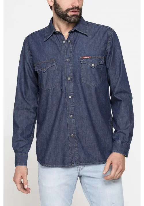 Ανδρικό Πουκάμισο Τζιν Carrera Jeans 72387.205/1005A-700 Μπλε