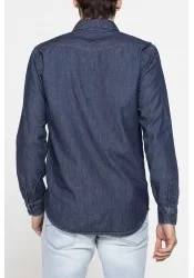 Ανδρικό Πουκάμισο Τζιν Carrera Jeans 72387.205/1005A-700 Μπλε Ανδρικό Πουκάμισο Τζιν Carrera Jeans 72387.205/1005A-700 Μπλε