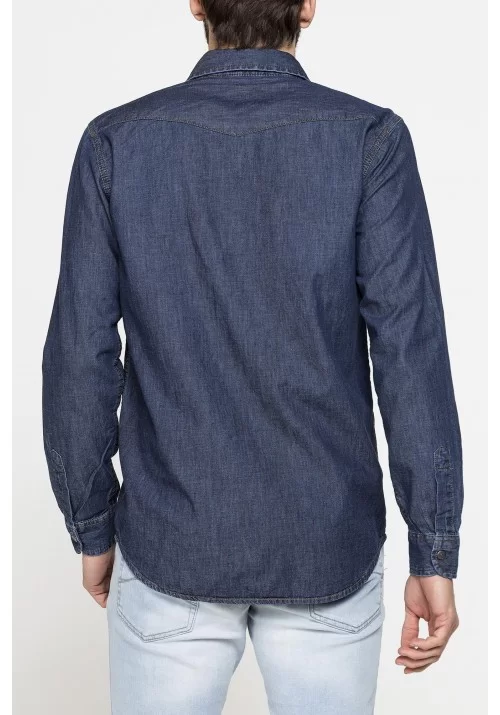 Ανδρικό Πουκάμισο Τζιν Carrera Jeans 72387.205/1005A-700 Μπλε