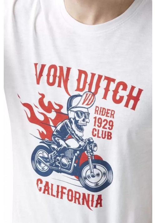 Ανδρικό T-Shirt Von Dutch VD/1/TR/Ride/W Λευκό