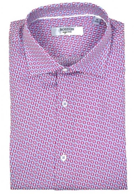 Ανδρικό Πουκάμισο με Κανονική Γραμμή Boston 200-1 Γαλάζιο