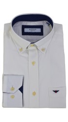 Ανδρικό Πουκάμισο Boston 22001-1 Λευκό Ανδρικό Πουκάμισο Boston 22001-1 Λευκό