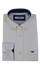 Ανδρικό Πουκάμισο Boston 22001-1 Λευκό Ανδρικό Πουκάμισο Boston 22001-1 Λευκό