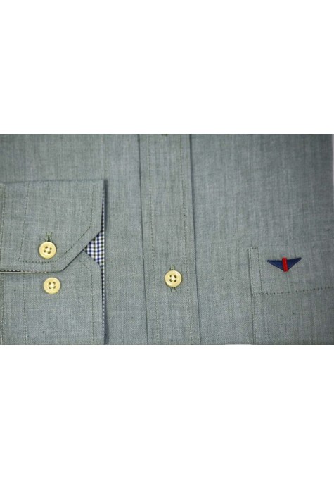 Ανδρικό Πουκάμισο Boston 2200-22 Πράσινο Ανδρικό Πουκάμισο Boston 2200-22 Πράσινο