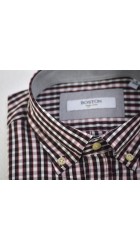 Ανδρικό Πουκάμισο Boston 501-1 Μπορντό
