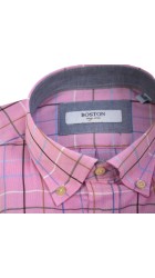 Ανδρικό Πουκάμισο Boston 502-2 Ροζ Ανδρικό Πουκάμισο Boston 502-2 Ροζ