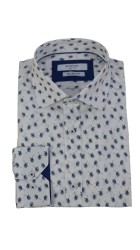 Ανδρικό Πουκάμισο Slim Fit Boston 503-2 Λευκό Ανδρικό Πουκάμισο Slim Fit Boston 503-2 Λευκό