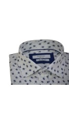 Ανδρικό Πουκάμισο Slim Fit Boston 503-2 Λευκό Ανδρικό Πουκάμισο Slim Fit Boston 503-2 Λευκό