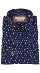 Ανδρικό Πουκάμισο Slim Fit Boston 503-1 Μπλε Ανδρικό Πουκάμισο Slim Fit Boston 503-1 Μπλε