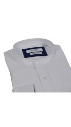 Ανδρικό Πουκάμισο Mao Slim Fit Boston 9502-12 Λευκό