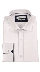 Ανδρικό Πουκάμισο Slim Fit Boston 9502-1 Λευκό Ανδρικό Πουκάμισο Slim Fit Boston 9502-1 Λευκό