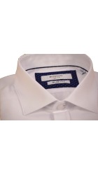 Ανδρικό Πουκάμισο Slim Fit Boston 9502-1 Λευκό Ανδρικό Πουκάμισο Slim Fit Boston 9502-1 Λευκό