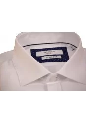 Ανδρικό Πουκάμισο Slim Fit Boston 9502-1 Λευκό