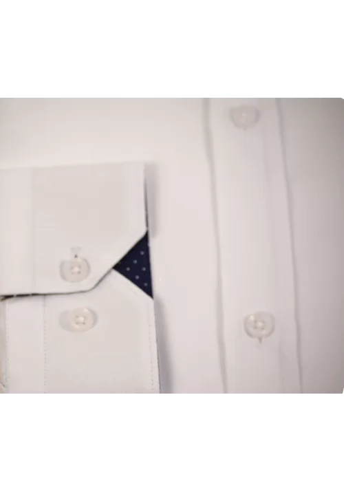 Ανδρικό Πουκάμισο Slim Fit Boston 9502-1 Λευκό