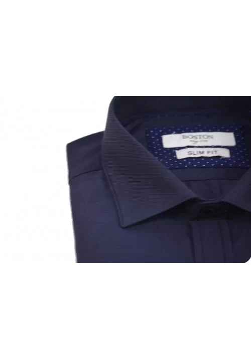 Ανδρικό Πουκάμισο Slim Fit Boston 9502-466 Μπλε