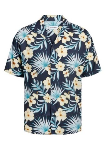 Ανδρικό Πουκάμισο Jack & Jones JJJeff Floral Aop Resort Shirt 12252390 Μπλε