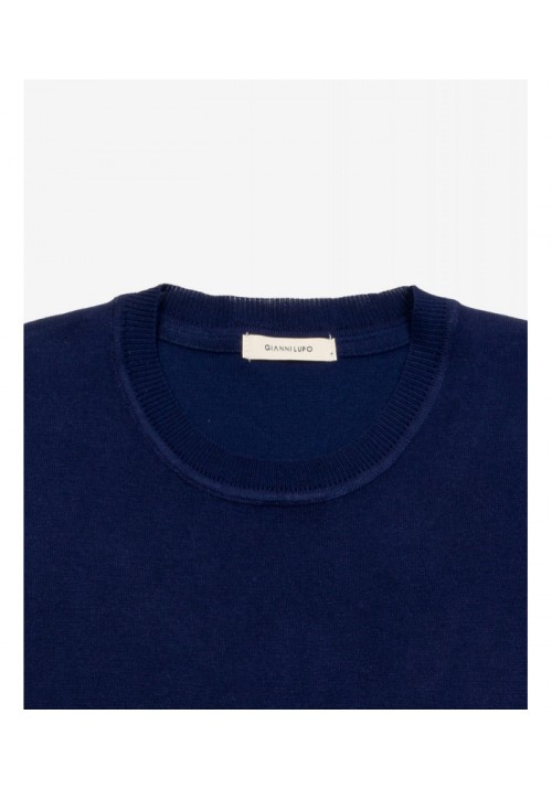 Ανδρικό T-Shirt Πλεκτό  Gianni lupo GL510S-S24-SS24-NOS Μπλε