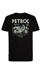 Ανδρικό T-Shirt Petrol M-1050-TSR125-9999 Μαύρο