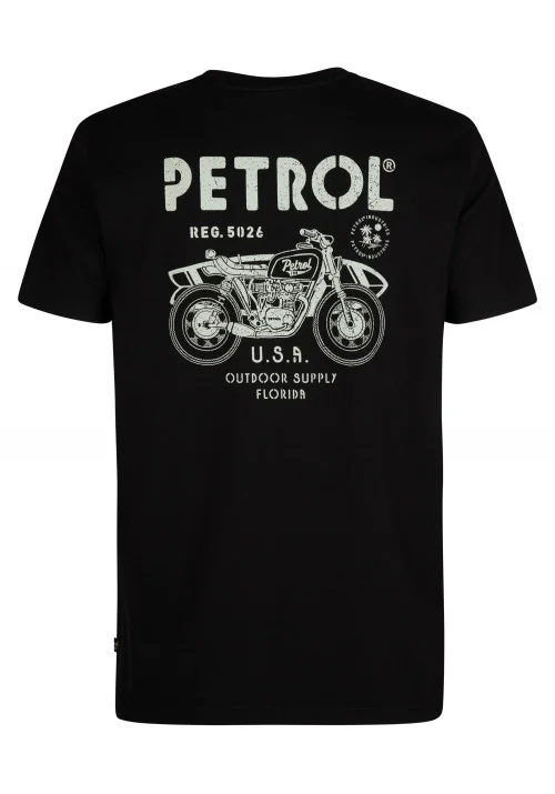 Ανδρικό T-Shirt Petrol M-1050-TSR125-9999 Μαύρο