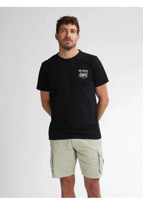 Ανδρικό T-Shirt Petrol M-1050-TSR125-9999 Μαύρο
