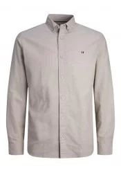 Ανδρικό Πουκάμισο Λινό Slim Fit Jack & Jones JPRBlUSummer Sheild Shirt12250007 Μπεζ Ανδρικό Πουκάμισο Λινό Slim Fit Jack & Jones JPRBlUSummer Sheild Shirt12250007 Μπεζ