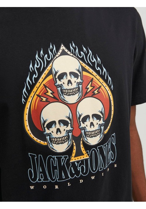 Ανδρικό T'shirt Jack &Jones Jorheavens Tee SS Crew Neck sn12249345 Μαύρο