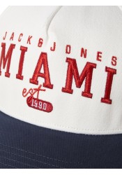 Ανδρικό Καπέλο Jockey Jack & Jones Jacciti Cap 12249962 Λευκό