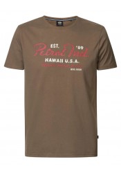 Ανδρικό T-Shirt Petrol M-1040-TSR601-7129 Καφέ