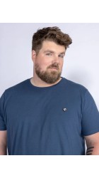 Ανδρικό T-Shirt Plus Size Petrol M-1040-TSR6090 Μπλε