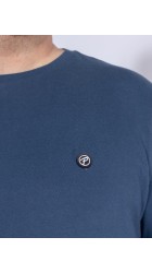Ανδρικό T-Shirt Plus Size Petrol M-1040-TSR6090 Μπλε