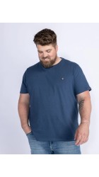 Ανδρικό T-Shirt Plus Size Petrol M-1040-TSR6090 Μπλε