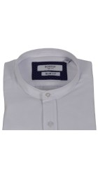 Ανδρικό Πουκάμισο Mao Slim Fit Boston 9502-12 Λευκό