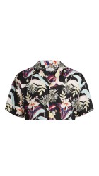 Ανδρικό Πουκάμισο Resort Floral Jack & Jones JJJeff Floral Aop 12252390 Μαύρο