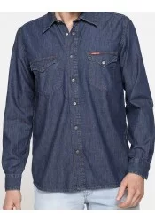 Ανδρικό Πουκάμισο Τζιν Carrera Jeans 72387.205/1005A-700 Μπλε Ανδρικό Πουκάμισο Τζιν Carrera Jeans 72387.205/1005A-700 Μπλε