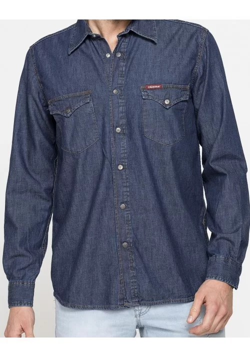 Ανδρικό Πουκάμισο Τζιν Carrera Jeans 72387.205/1005A-700 Μπλε