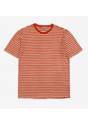 Ανδρικό T-Shirt Λινό Gianni Lupo GL557L-SS24 Ριγέ Πορτοκαλί